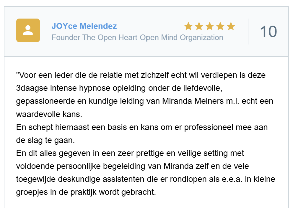 Review van JOYce Melendez